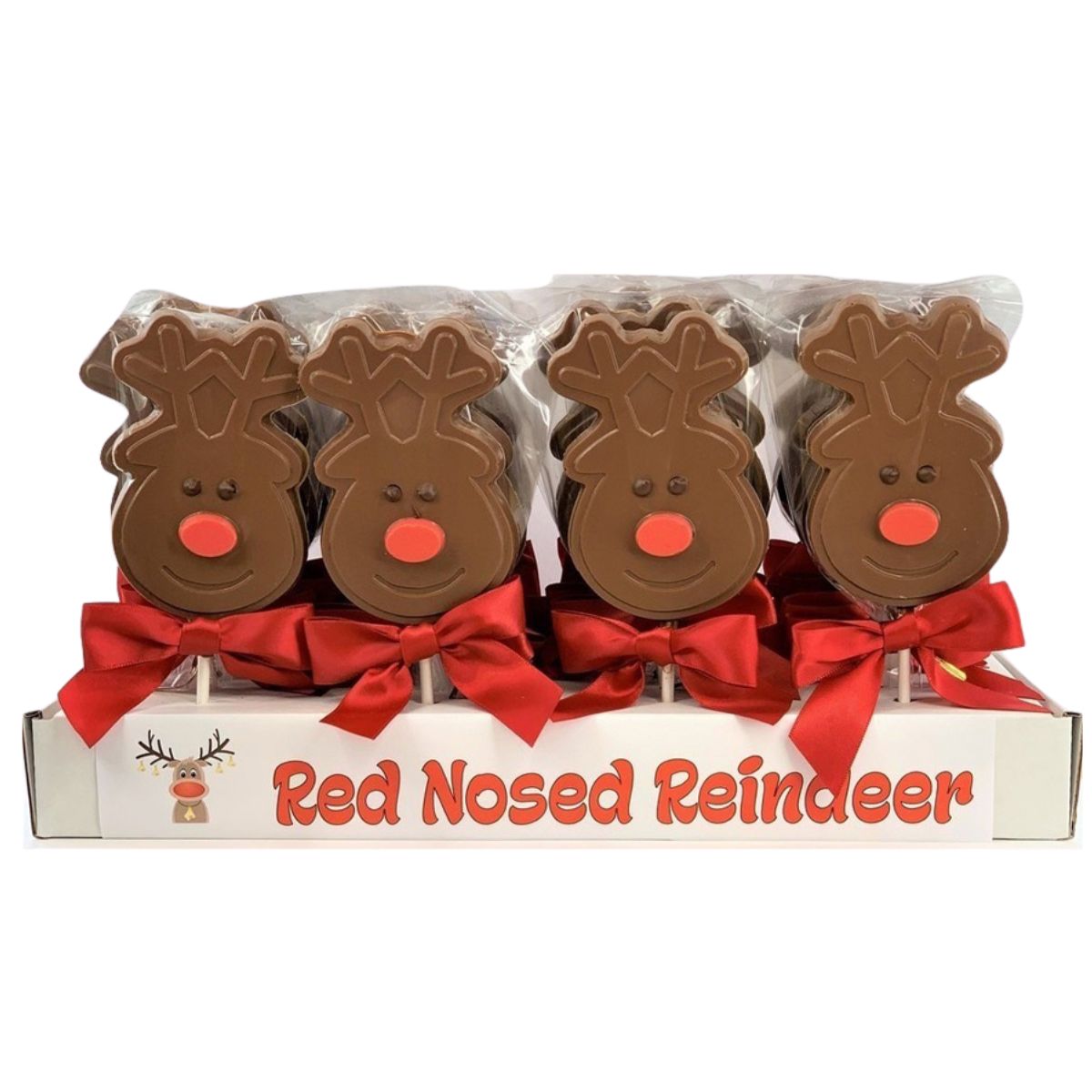 Red Nosed Reindeer Milk Chocolate Pops